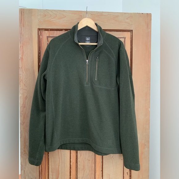 Men's REI | Dark Green half-zip sweater | sz L | NWOT - Picture 1 of 5